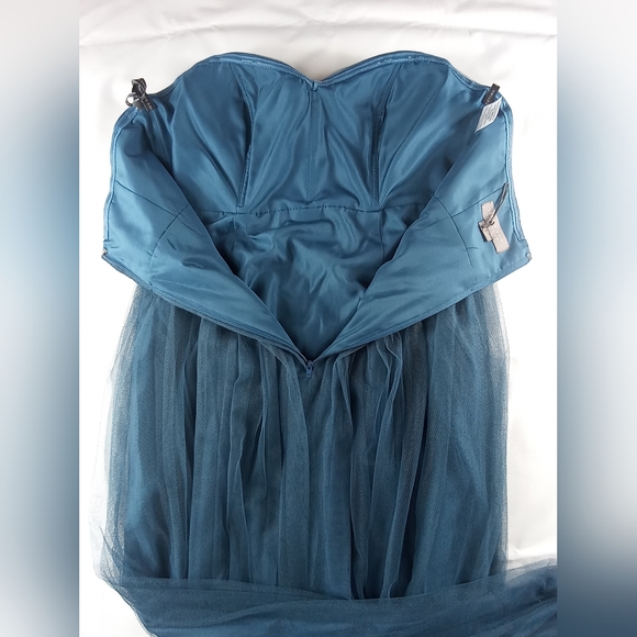 Jenny Yoo Teal One-Shoulder Maxi Dress - Picture 10 of 11